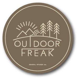 OD-06/OUTDOOR FREAKステッカー06/アウトドアシリーズ/ロゴ/サークルステッカー