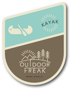 OD-07/KAYAK/カヤック/OUTDOOR FREAKステッカー/アウトドアシリーズ
