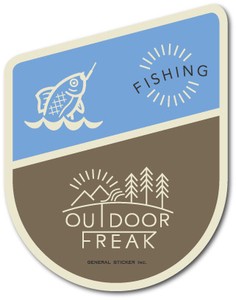 OD-09/FISHING/釣り/OUTDOOR FREAKステッカー/アウトドアシリーズ