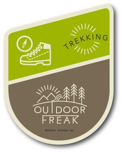 OD-12/TREKKING/トレッキング/OUTDOOR FREAKステッカー/アウトドアシリーズ