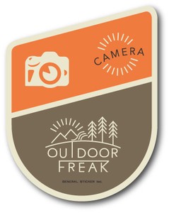 OD-20/CAMERA/カメラ/OUTDOOR FREAKステッカー/アウトドアシリーズ