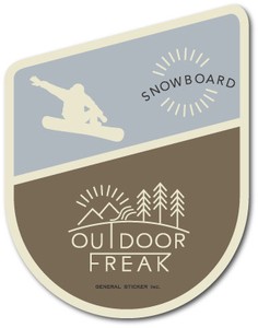 OD-21/SNOWBOARD/スノーボード/OUTDOOR FREAKステッカー/アウトドアシリーズ