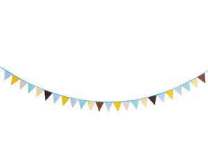 Merry Party Flag Land Blue Party Decoration