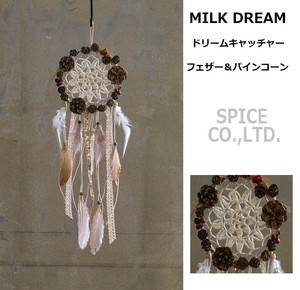 【スパイス】MILK DREAM ドリームキャッチャー フェザー&パインコーン