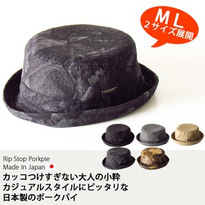 Pork Pie Hat Ripstop Spring/Summer Ladies' Men's Made in Japan