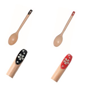 Sakura Accent wooden Heavy Use Spoon Sakura Natural Red 2 type