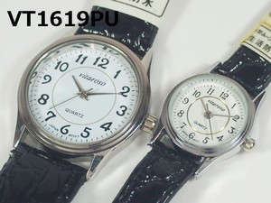 VITAROSOメンズ、レディース腕時計　ペア　PUレザーベルト　日本製ムーブメント　見やすい文字盤