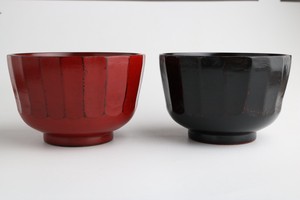 Sharpen Design wooden Soup Bowl 2 type Red