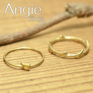 再入荷【Angie】無垢真鍮 結び目／木の枝リング！シンプル＆フェミニン！＊＊