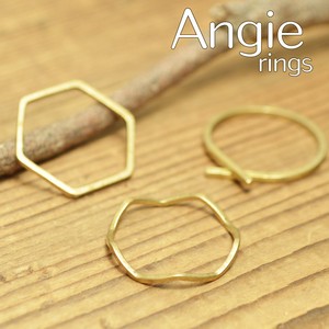 再入荷【Angie】無垢真鍮 シンプルゴールド リング！シンプル＆フェミニン！＊＊