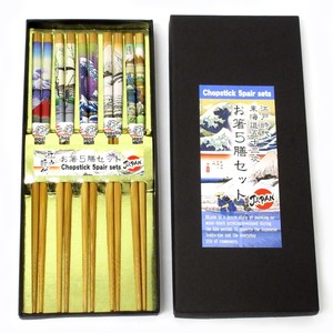 Japanese Style Chopstick 5 Zen Set Ukiyoe(A Woodblock Print) No.3 3 1 4