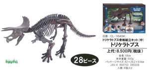 【恐竜骨格組み立てキット】T-REX 骨格組立てキット(中)トリケラトプス
