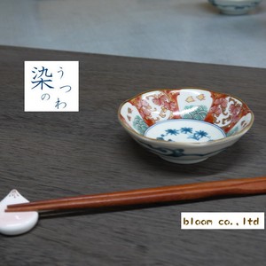 Somenishiki-Koimari Mini Dish Kinsai-Chidori Mino Ware Made in Japan