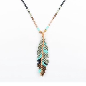 BEADED DNA　native blueネックレス（ビーズ）（エスニック）