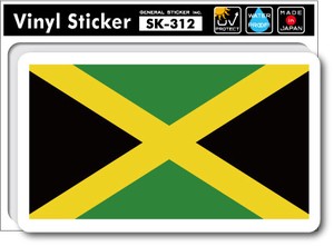 SK-312/国旗ステッカー ジャマイカ（JAMAICA)