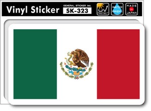 SK-323/国旗ステッカー メキシコ（MEXICO)