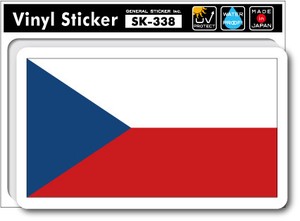 SK-338/国旗ステッカー チェコ（CZECH REPUBLIC)