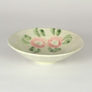 Kutani ware Main Dish Bowl Pink 7-go