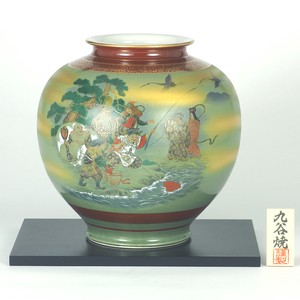 Kutani ware Flower Vase Seven Deities Of Good Luck Vases