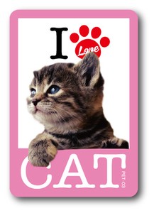PET-03/I LOVE CAT!ステッカー03 猫好きの方に！ 猫 ねこ ネコ CAT 猫ステッカー PET 愛猫 ペット