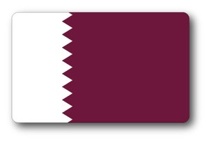 SK-362/国旗ステッカー カタール (Qatar) 国旗100円ステッカー スーツケースステッカー