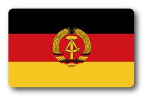 SK-377/国旗ステッカー 東ドイツ（EAST GERMANY) 国旗100円ステッカー スーツケースステッカー