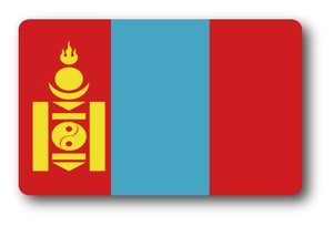 SK-379/国旗ステッカー モンゴル（MONGOLIA) 国旗100円ステッカー スーツケースステッカー