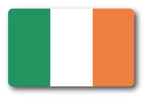 SK-381/国旗ステッカー アイルランド（IRELAND) 国旗100円ステッカー スーツケースステッカー