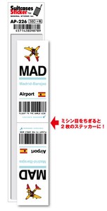 AP-226/MAD/Madrid-Barajas/マドリード・バラハス国際空港/Europe/空港コードステッカー