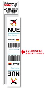 AP-238/NUE/Nurnberg/ニュルンベルク空港/Europe/空港コードステッカー