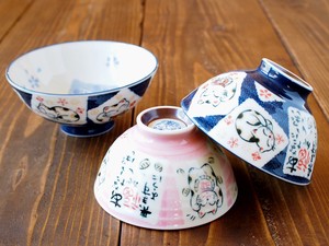 Mino ware Rice Bowl Cat L size Koban Made in Japan