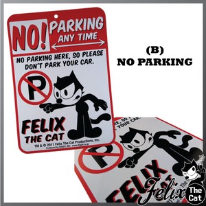 [フィリックス・ザ・キャット] サインボード・ノーパーキング(駐車禁止)・看板