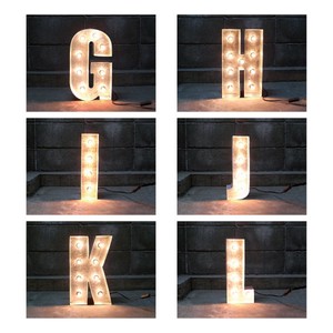 アメリカン雑貨 SIGN WITH LIGHT 「G~L」アメリカ雑貨 アメ雑 マーキーライト