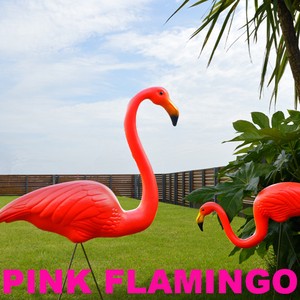 アメリカン雑貨 ガーデンオブジェ「PINK FLAMINGOS」置物 インテリア