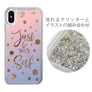 【iPhone XS/X】Sparkle case（スパークルケース）カリグラフィー