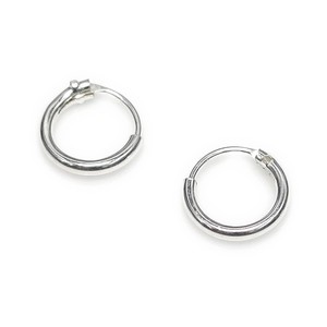 Pierced Earrings Silver Post sliver Small Simple 1.3mm