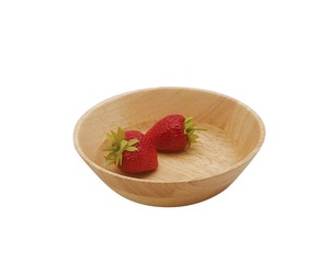 ラバーウッド　サラダボール　(S)　☆環境にやさしいラバーウッド製の食器☆木製ボウル