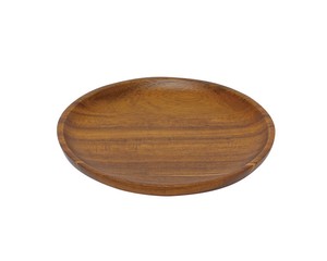 アカシア　ラウンドプレート　(S)　☆環境にやさしいアカシア製の食器☆木製丸皿