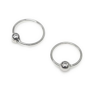 Pierced Earrings Silver Post sliver Simple 0.7mm