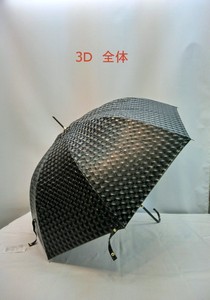 通年新作）長傘・雨傘-婦人　深張り・細巻・3Dジャンプ雨傘