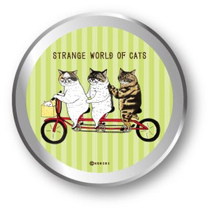 LCC-007/不思議な猫缶ステッカー5枚入り【自転車】/世にも不思議な猫世界