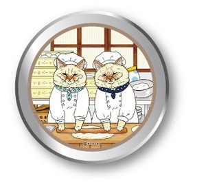 LCC-009/不思議な猫缶ステッカー5枚入り【笹かまベーカリー】/世にも不思議な猫世界