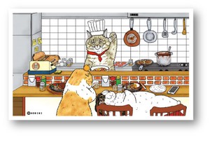 LMC-002/20枚入りメッセージカード【洋食ハルオ】/世にも不思議な猫世界