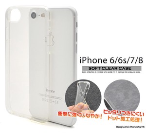 ＜スマホ用素材アイテム＞iPhone SE(第2世代・第3世代）/8/7・iPhone6s/6用クリアソフトケース