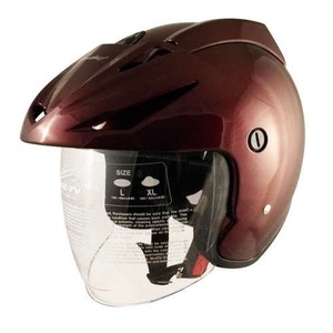 TNK工業 スピードピット バイクヘルメット ジェット バイザー付 AZ-7V マルーン M(57-58cm)51170