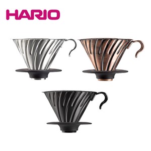 【ハリオ】1〜4杯用 V60 メタルドリッパー (シルバー/ブラック/カパー)/2023リニューアル版