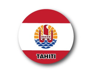 国旗缶バッジNO. CBFG-093 TAHITI (タヒチ)