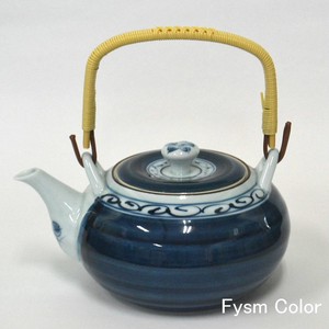 HASAMI Ware Bellflower Size 4 Earthen Teapot Hand-Painted Made in Japan
