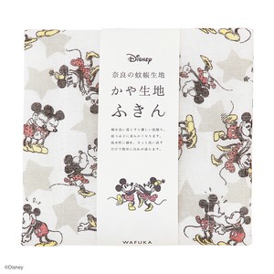 【日本製】Disney ディズニー かや生地 ふきん 『コミックスター』 奈良の 蚊帳生地 使用