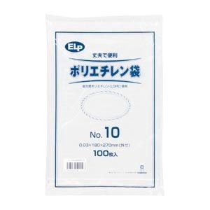 シモジマ ELPポリエチレン袋NO10(100枚) 6999510 00053497